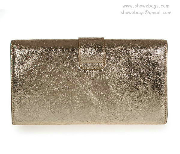 YSL belle de jour iridescent leather clutch 26570 gold - Click Image to Close